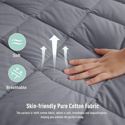 Cal King Mattress Pad Cotton Quilted Cover