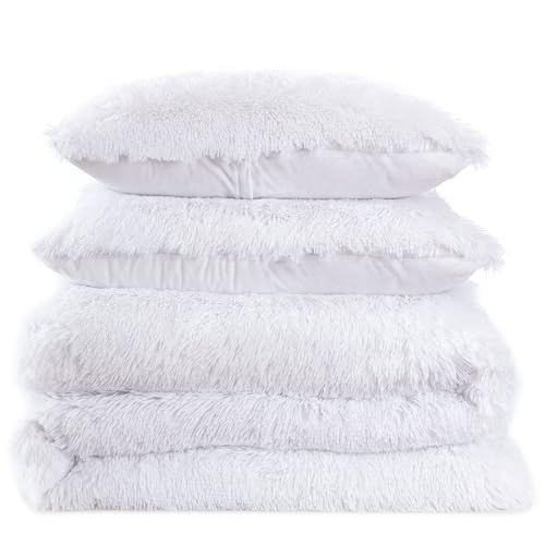 King Luxury Faux Fur Comforter Set