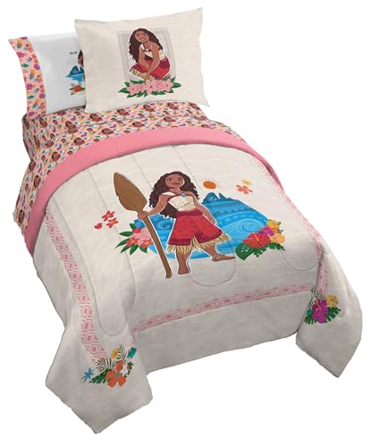 Disney Moana Full Comforter Set 7 Piece Kids Bedding for Girls