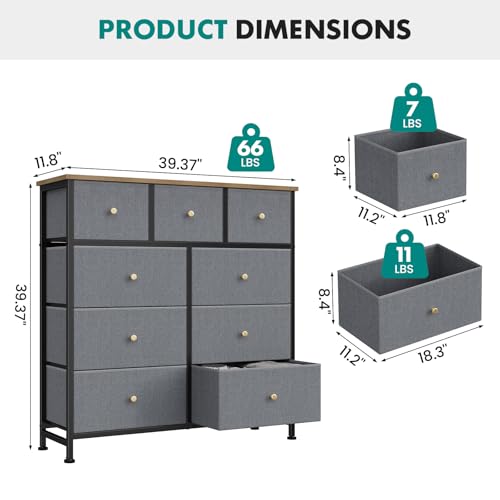 9 Drawer Dresser for Bedroom