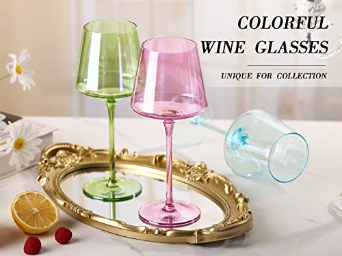 Colored Wine Glasses Set of 6 (6 Count)