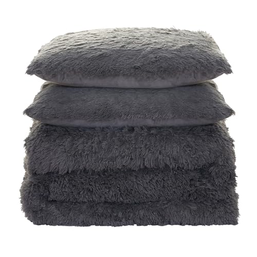 King Luxury Faux Fur Comforter Set