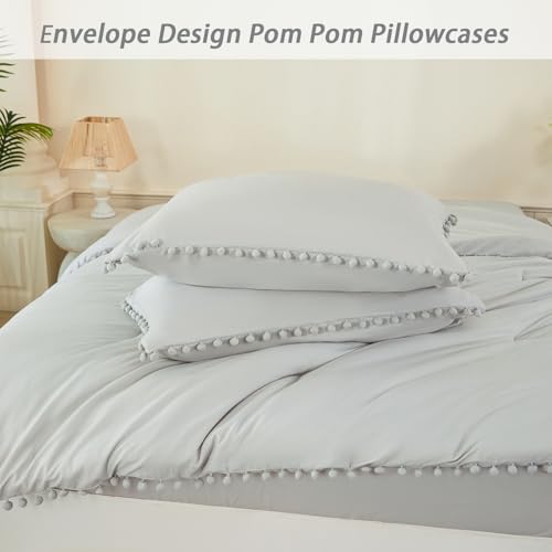 Light Grey Comforter Twin Size 5