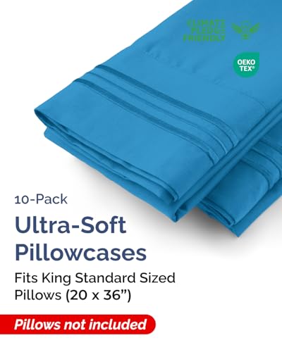 King Standard Pillow Cases Set of 10 (10 Count)
