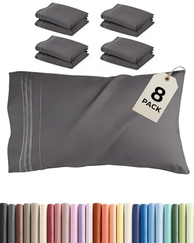 King Pillow Cases Set of 8 (8 Count)