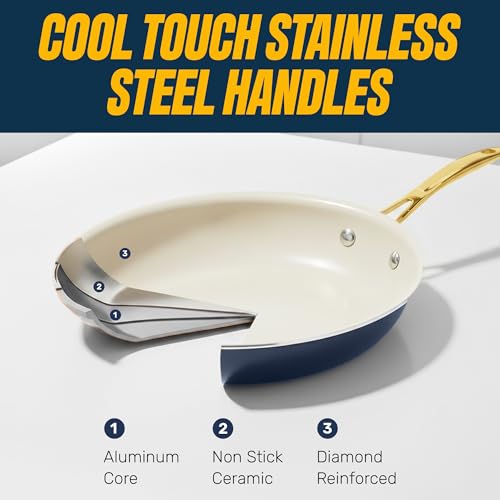15 Pc Pots and Pans Set Non Stick Ceramic Cookware Set