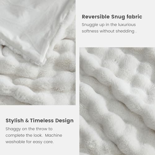Faux Fur Throw Blanket for Couch