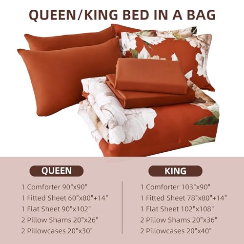 Burnt Orange Comforter Set Queen