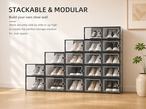 X Large Shoe Storage Boxes 12 Pack (12 Count)