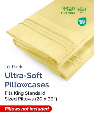 King Standard Pillow Cases Set of 10 (10 Count)