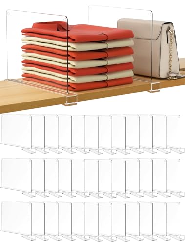 36 Pack Clear Shelf Dividers
