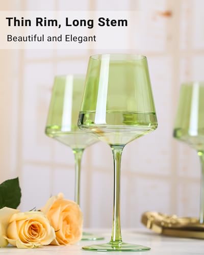 Green Wine Glasses Set of 6 (6 Count)