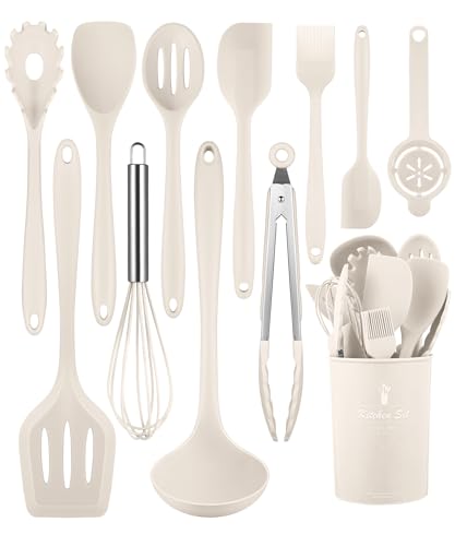 Khaki Kitchen Utensils Set (12 Count)