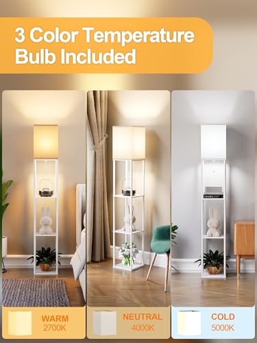 Floor Lamp with Shelves for Living Room 2 Pack (2 Count)