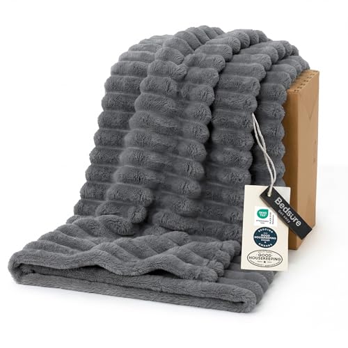 Soft Throw Blanket for Couch Decor Gifts Frost Gray 50"x60"