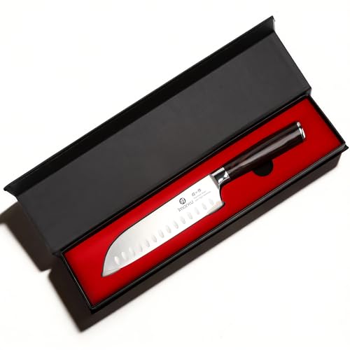 Santoku Knife 7 Inch with Sharp Japanese High Carbon Stainless Steel