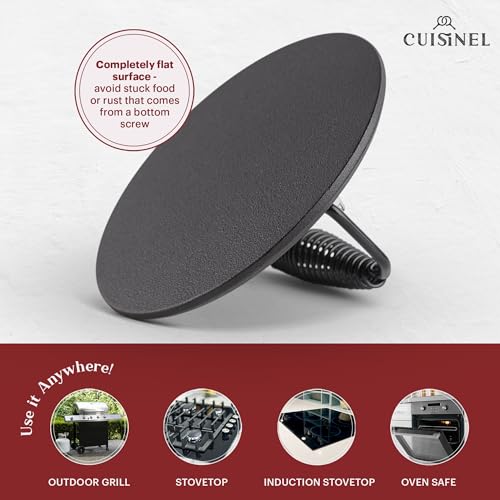 Cast Iron Skillet + Grill Press + Scraper Set (4 Count)