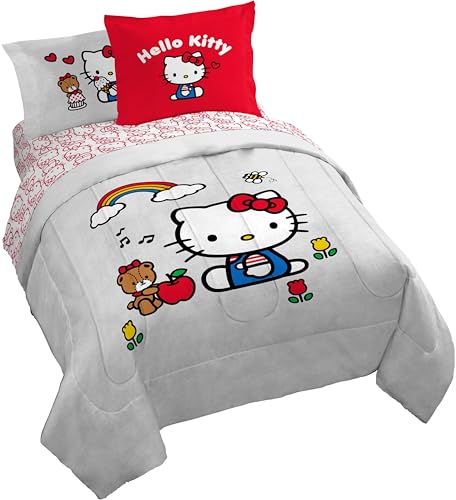 Sanrio Hello Kitty Queen Comforter Set 7 Piece Bedding for Girls
