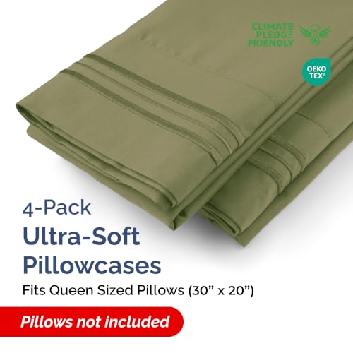 Queen Pillow Cases Set of 4 (4 Count)