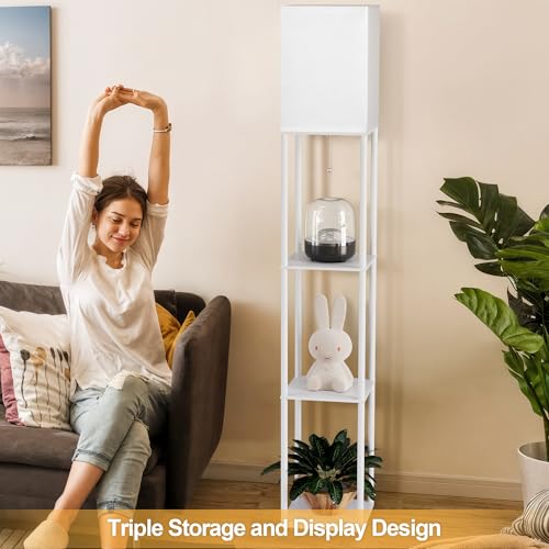Floor Lamp with Shelves for Living Room 2 Pack (2 Count)