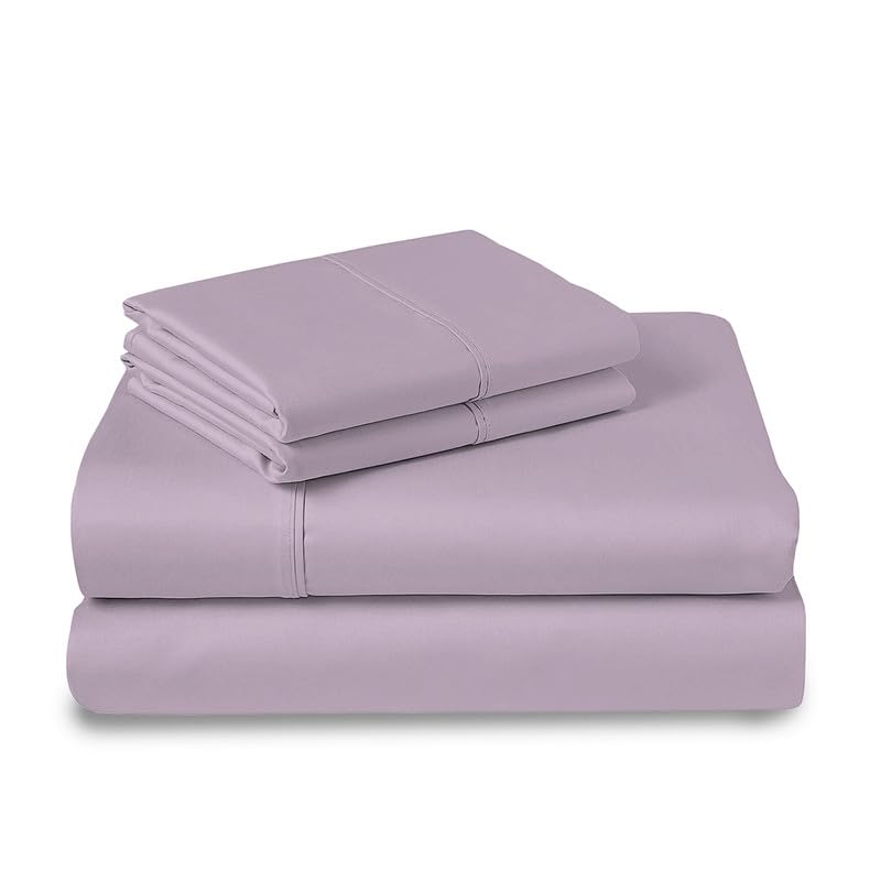 100% Cotton Sheets Set Queen 400 Thread Count Lavender Frost