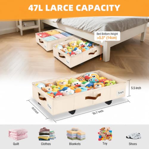 Under Bed Storage with Wheels (2 Count)