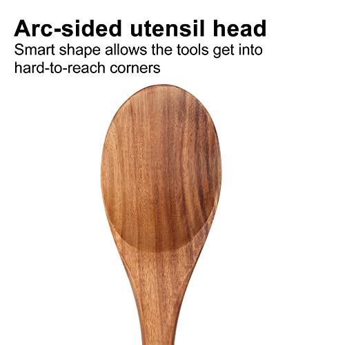 14" Large Wooden Spoon for Cooking Non Toxic Big Wood Serving Mixing Spoons