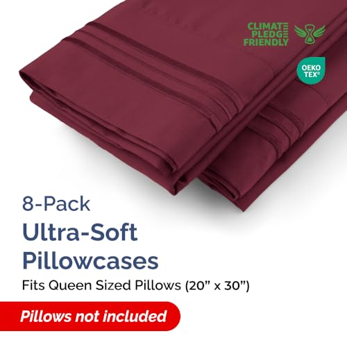 Queen Pillow Cases Set of 8 (8 Count)
