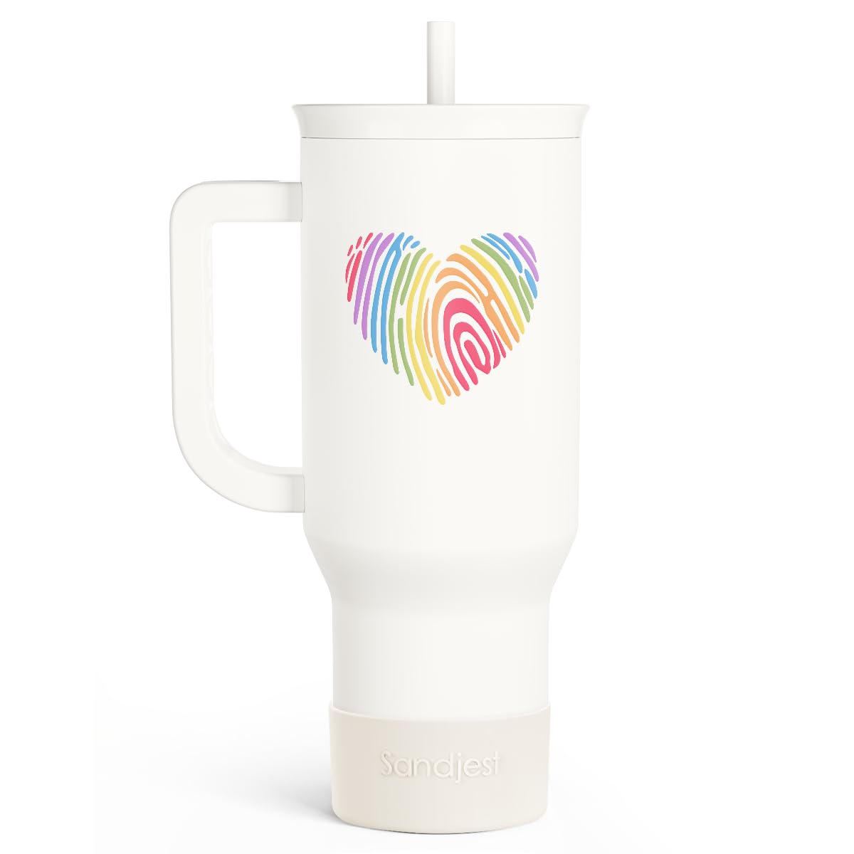 LGBT 40oz Tumbler with Handle and Straw