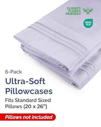 Standard Pillow Cases Set of 6 (6 Count)
