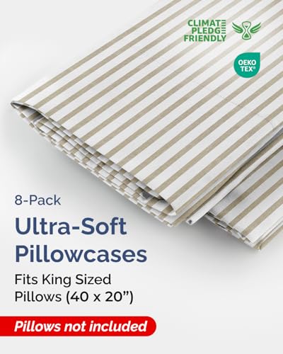 King Pillow Cases Set of 8 (8 Count)