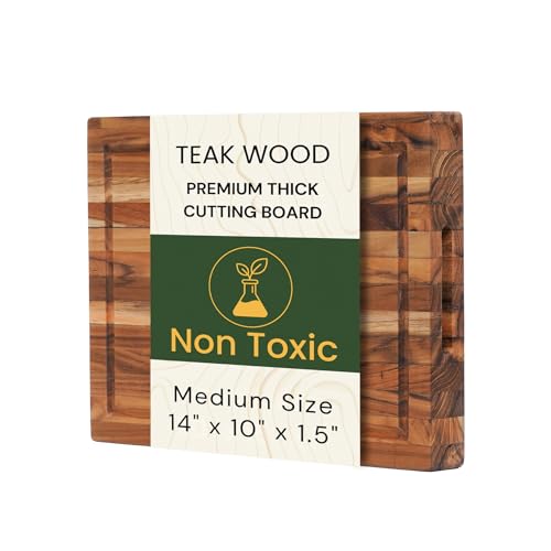 Premium Teak Wood Cutting Board 14×10 Inch