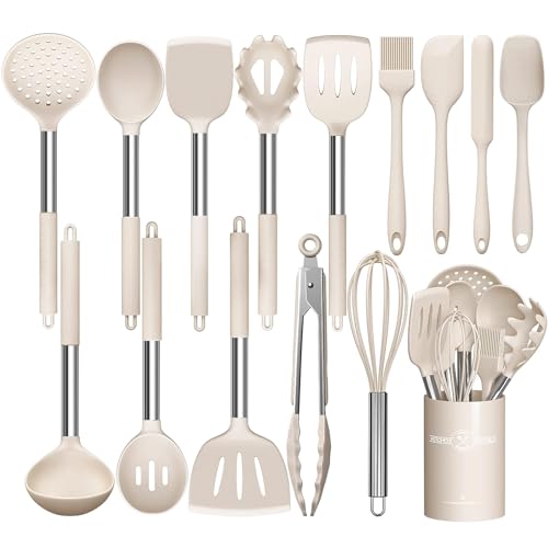 Stainless Steel Kitchen Cooking Utensil Set (15 Count)