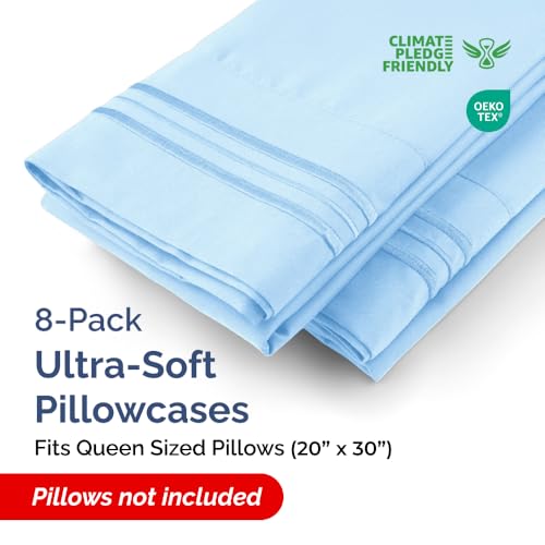 Queen Pillow Cases Set of 8 (8 Count)