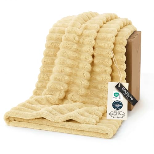 Soft Throw Blanket for Couch Decor Gifts Custard Yellow 50"x60"