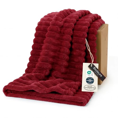 Soft Red Throw Blanket for Couch Decor Gifts 50"x60"