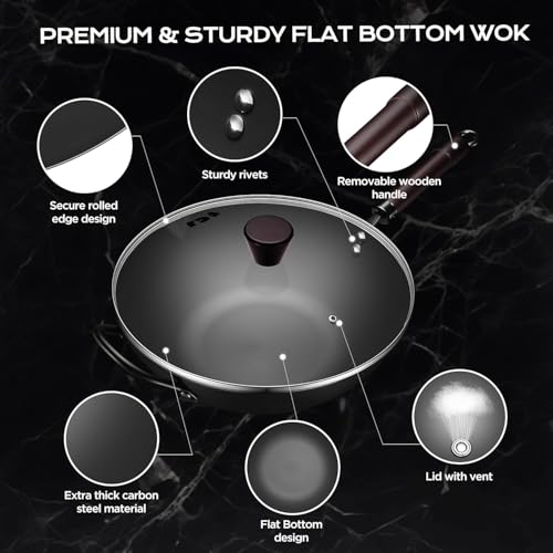 Wok 13 Inch Carbon Steel Woks & Stir
