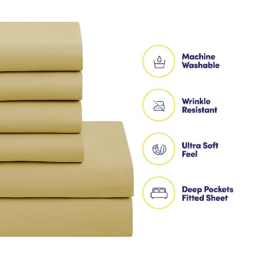 7 Piece Comforter Set Bag Solid Color All Season Soft Down Alternative Blanket & Luxurious Microfiber Bed Sheets