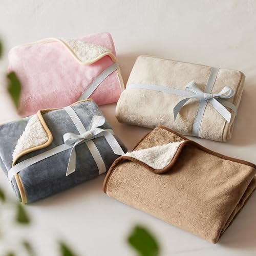 Waterproof Dog Blankets for Large Dogs Sherpa Fleece Throw
