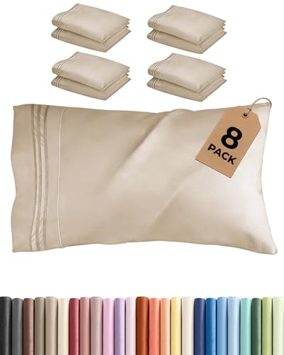 King Standard Pillow Cases Set of 8 (8 Count)