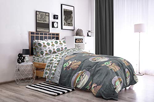 Star Wars Mandalorian Full Size Comforter Set 5 Piece Kids Bedding