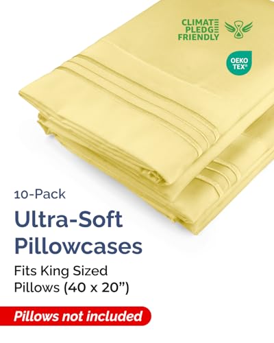 King Pillow Cases Set of 10 (10 Count)