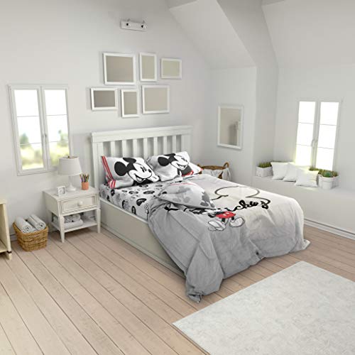 Disney Mickey Mouse Twin Comforter Set 4 Piece Cartoon Bedding