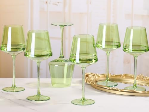 Green Wine Glasses Set of 6 (6 Count)