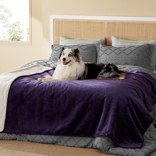 Waterproof Blanket for Bed Soft Sherpa Fleece Throw