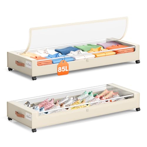 Under Bed Storage with Wheels 2 Pack (2 Count)