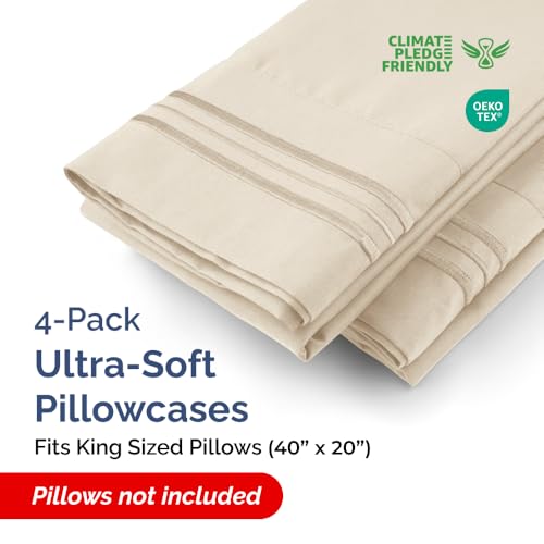 King Pillow Cases Set of 4 (4 Count)
