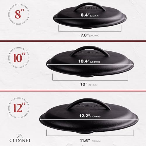 Cast Iron Skillets Set with Lids