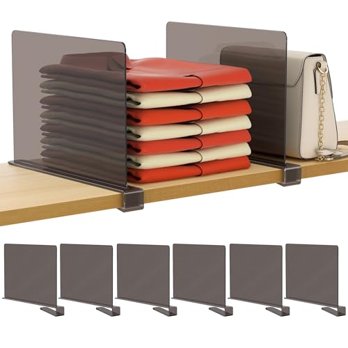 6 Pack Grey Shelf Dividers