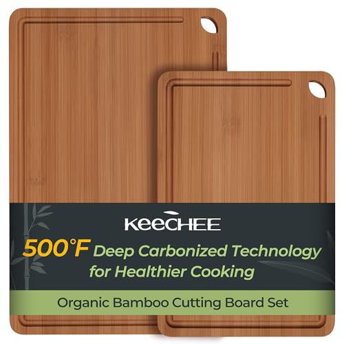 Carbonized Bamboo Cutting Board Set of 2 (2 Count)